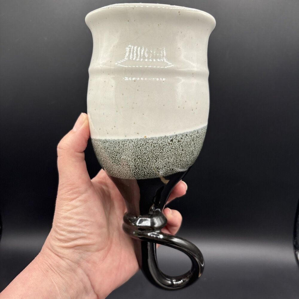 Vtg Orgy Horn Kings Potteries Drinking Horn Goblet Mug Renaissance Fair Cup